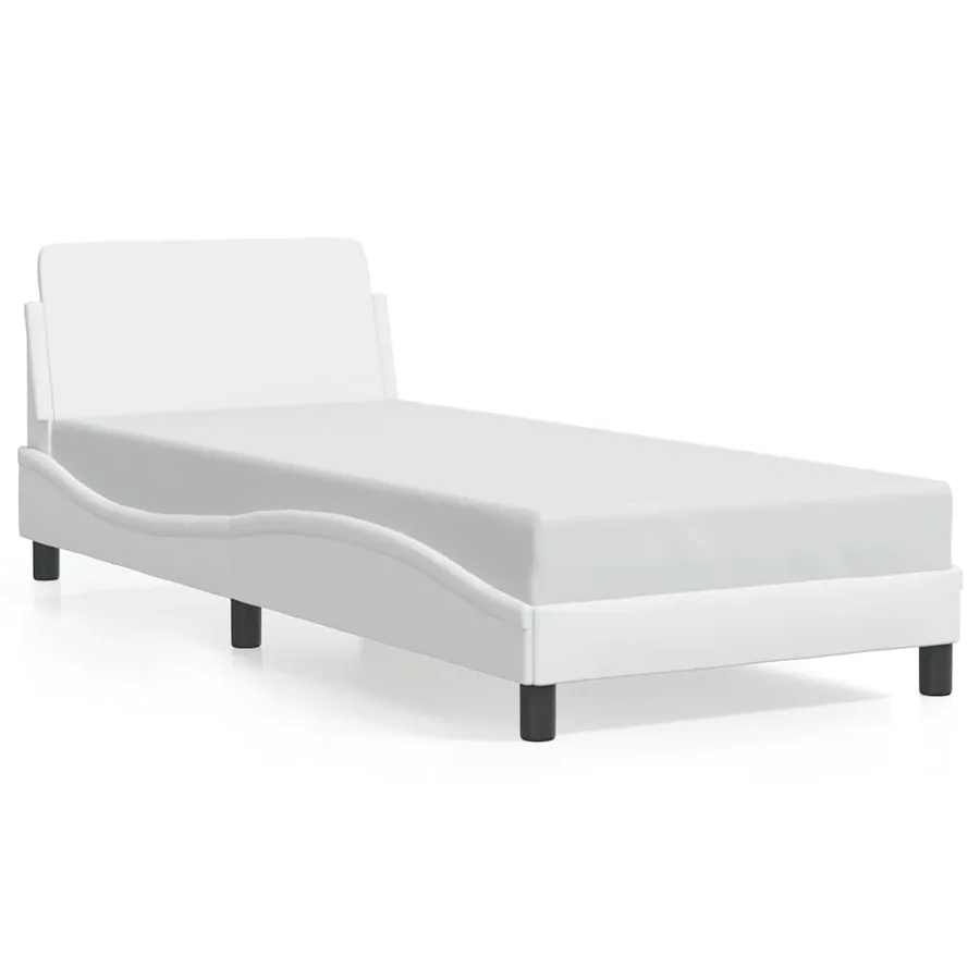 Cadre de lit Dover blanc 90x200 cm similicuir - 2