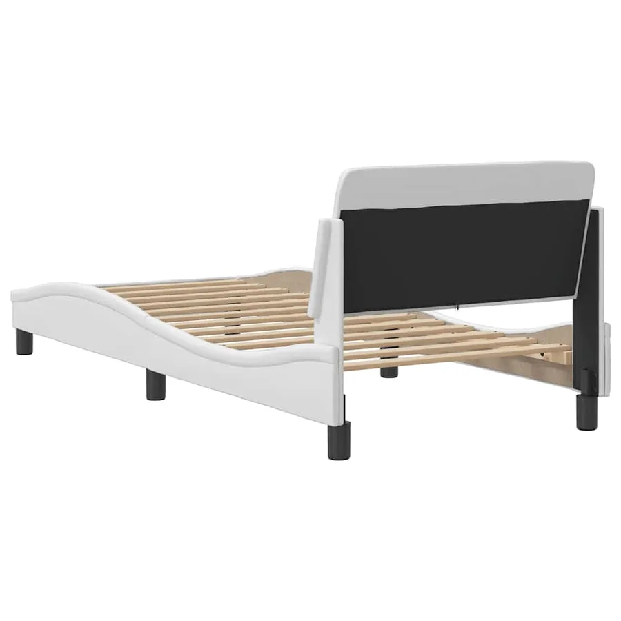 Cadre de lit Dover blanc 90x200 cm similicuir - 6