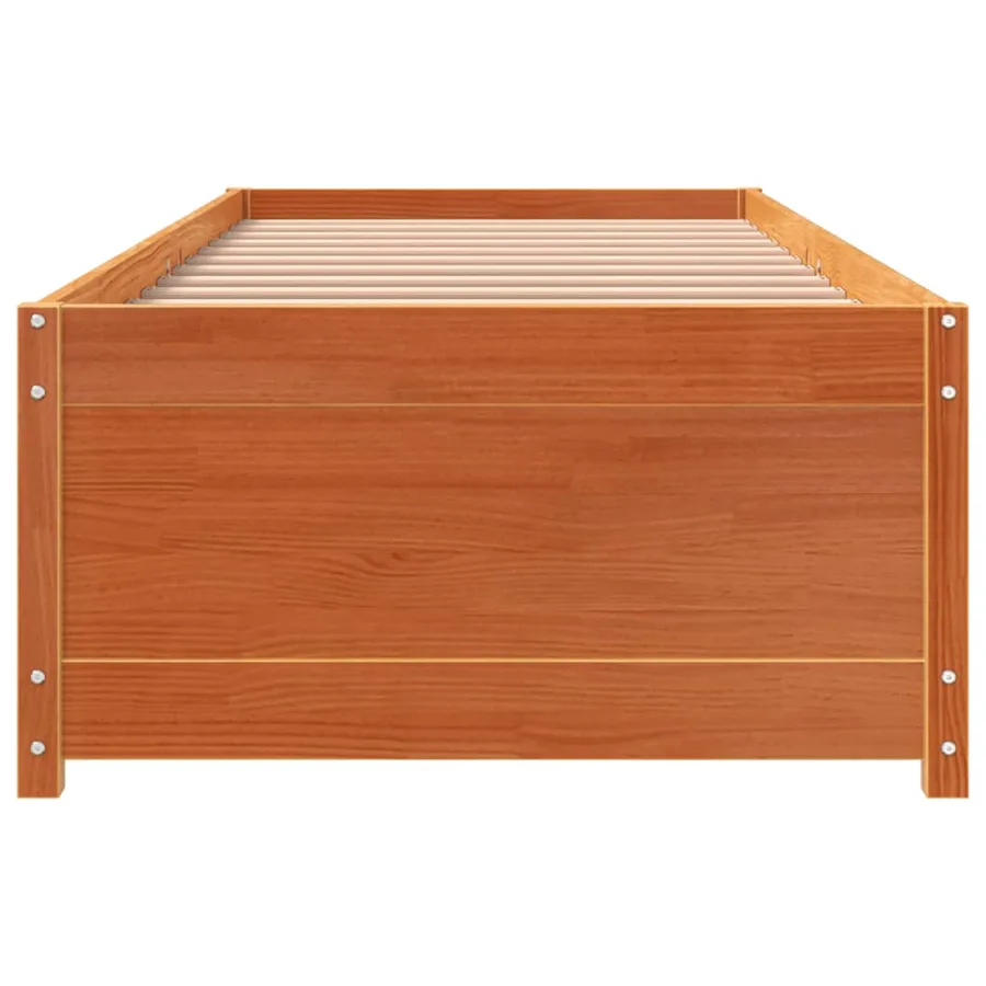 Lit de jour sans matelas cire marron 75x190 cm pin massif - 4