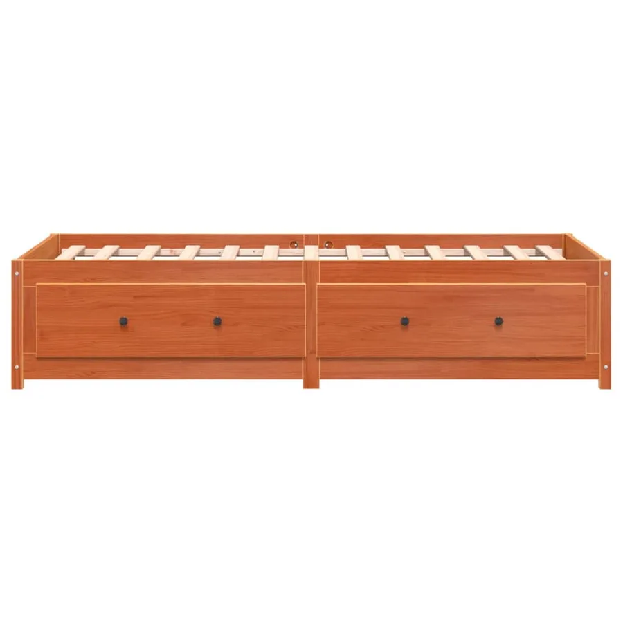 Lit de jour sans matelas cire marron 75x190 cm pin massif - 5
