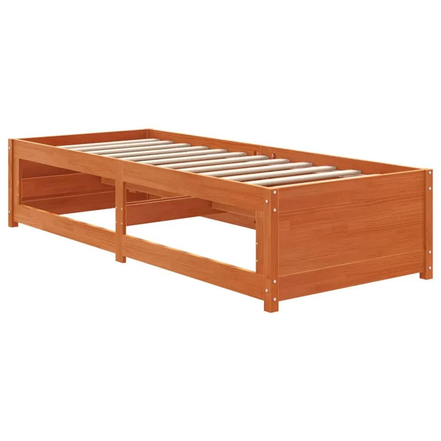 Lit de jour sans matelas cire marron 75x190 cm pin massif - 6