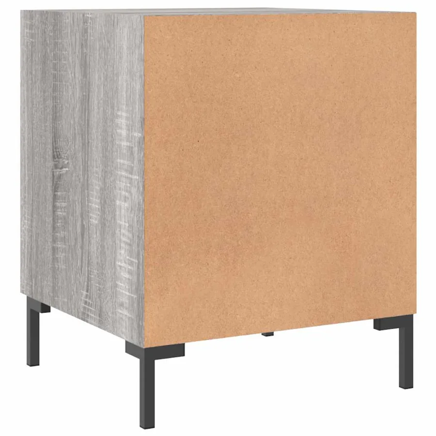 Tables de chevet 2 pcs sonoma gris 40x40x50cm bois d'ingénierie - 8