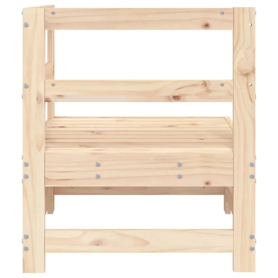 Canapé d'angle de jardin bois de pin massif - 4