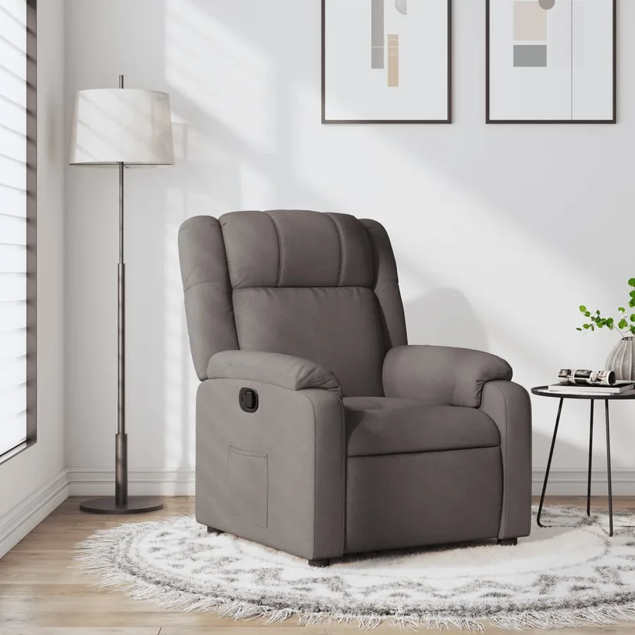 Fauteuil inclinable Taupe Tissu