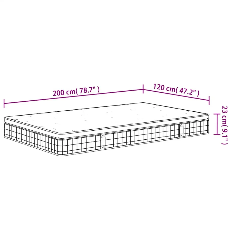 Matelas à ressorts bonnell moyen 120x200 cm - 7