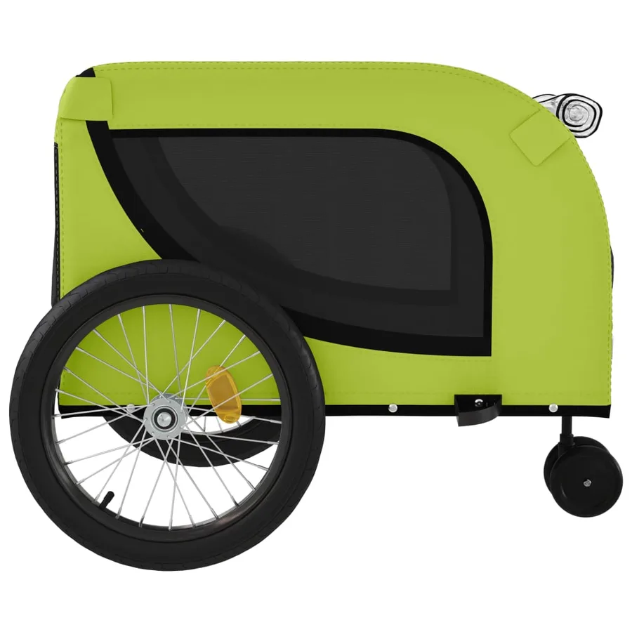 Remorque de vélo pour animaux de compagnie vert et noir - 6