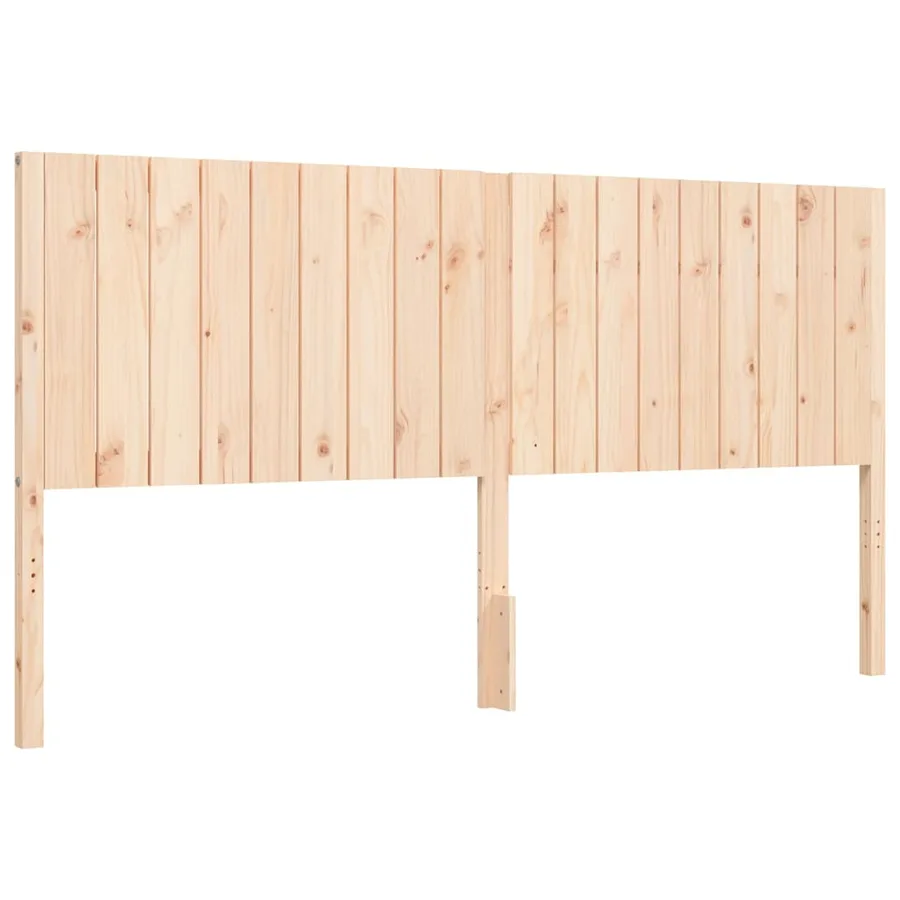 Cadre de lit sans matelas bois massif de pin - 8