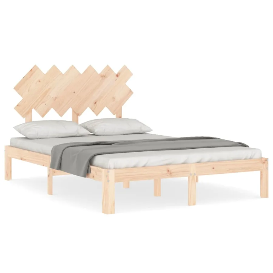 Cadre de lit sans matelas bois de pin massif - 2