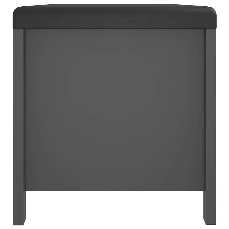 Boîte de rangement avec coussin gris 105x40x45 cm - 6