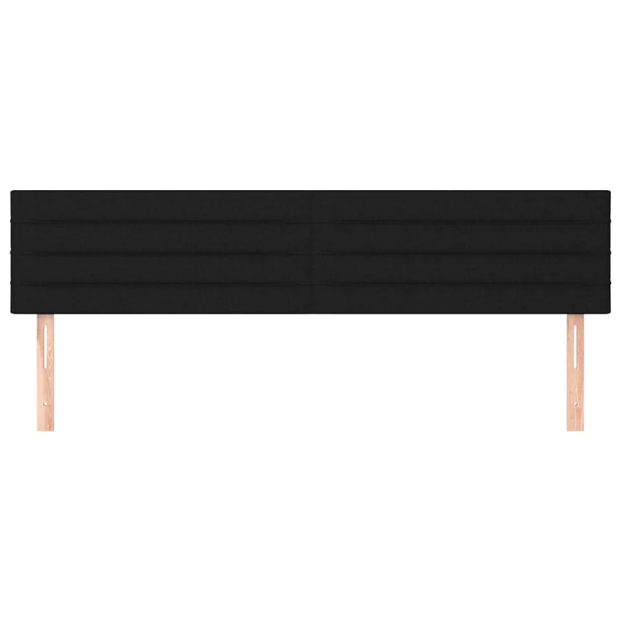 Têtes de lit Noir 160x5x78/88 cm Tissu - 3