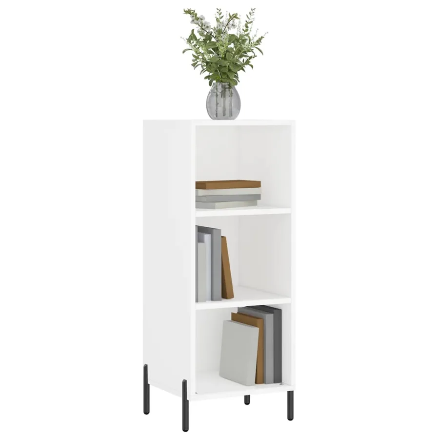Buffet blanc 34,5x32,5x90 cm bois d'ingénierie - 3