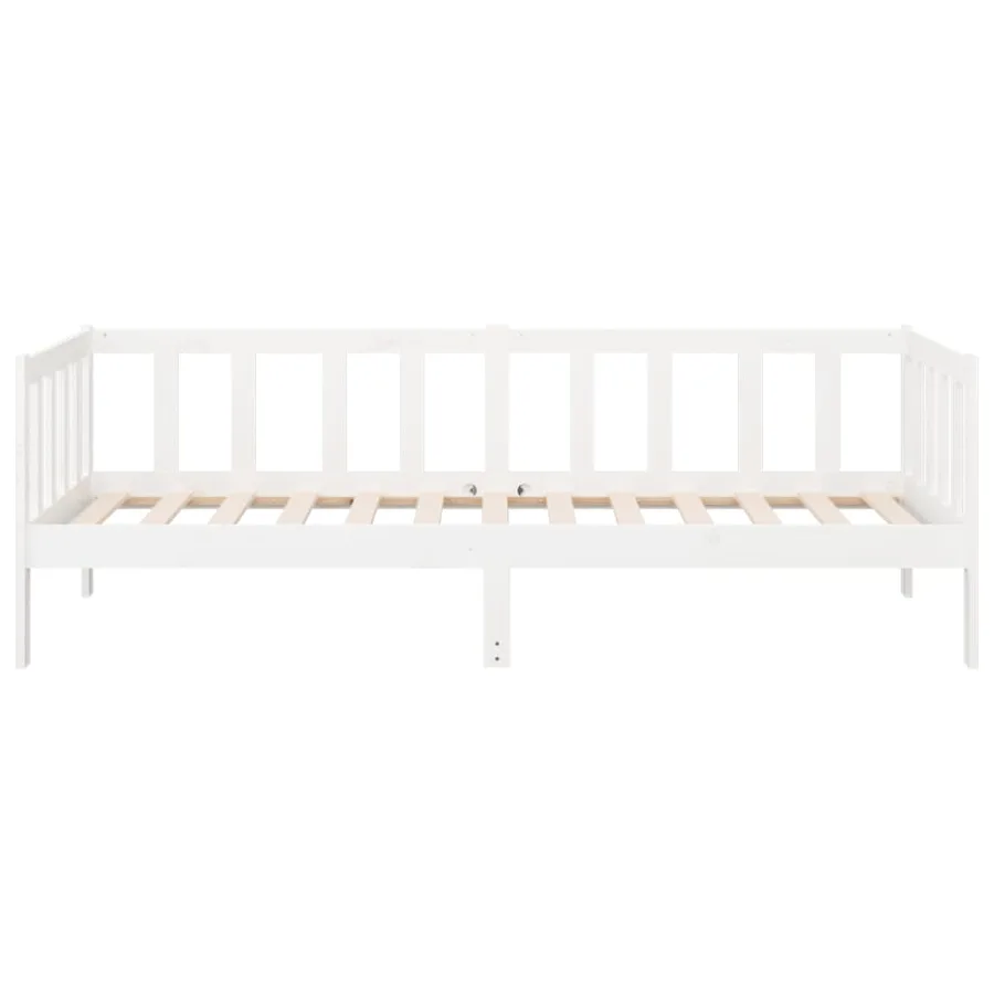 Lit de jour sans matelas blanc 90x190 cm bois de pin massif - 6