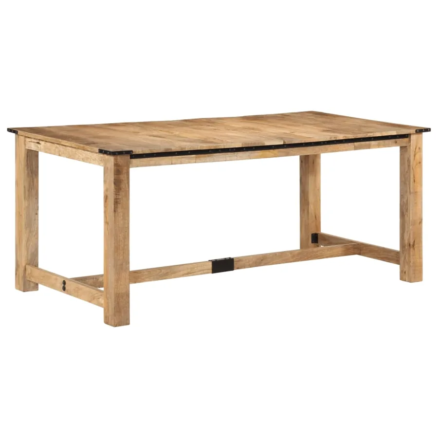 Table à dîner 180x90x75 cm bois de manguier massif