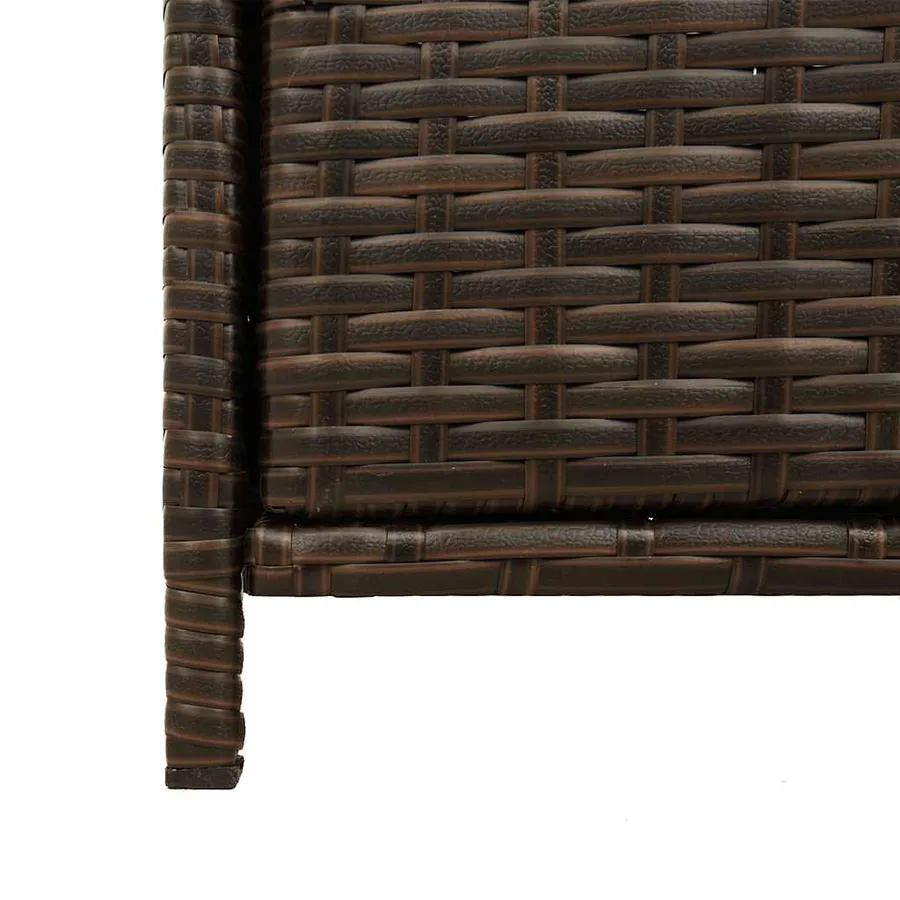 Armoire de rangement de jardin marron 83x45x76cm résine tressée - 12