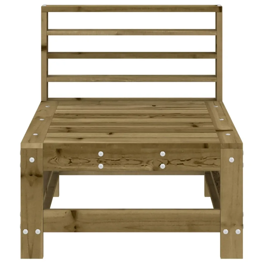 Canapés centraux de jardin 2 pcs bois de pin imprégné - 4