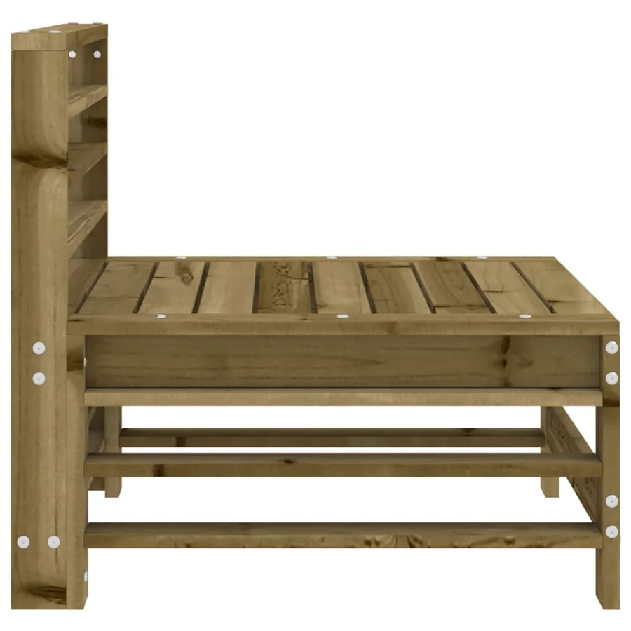 Canapés centraux de jardin 2 pcs bois de pin imprégné - 6
