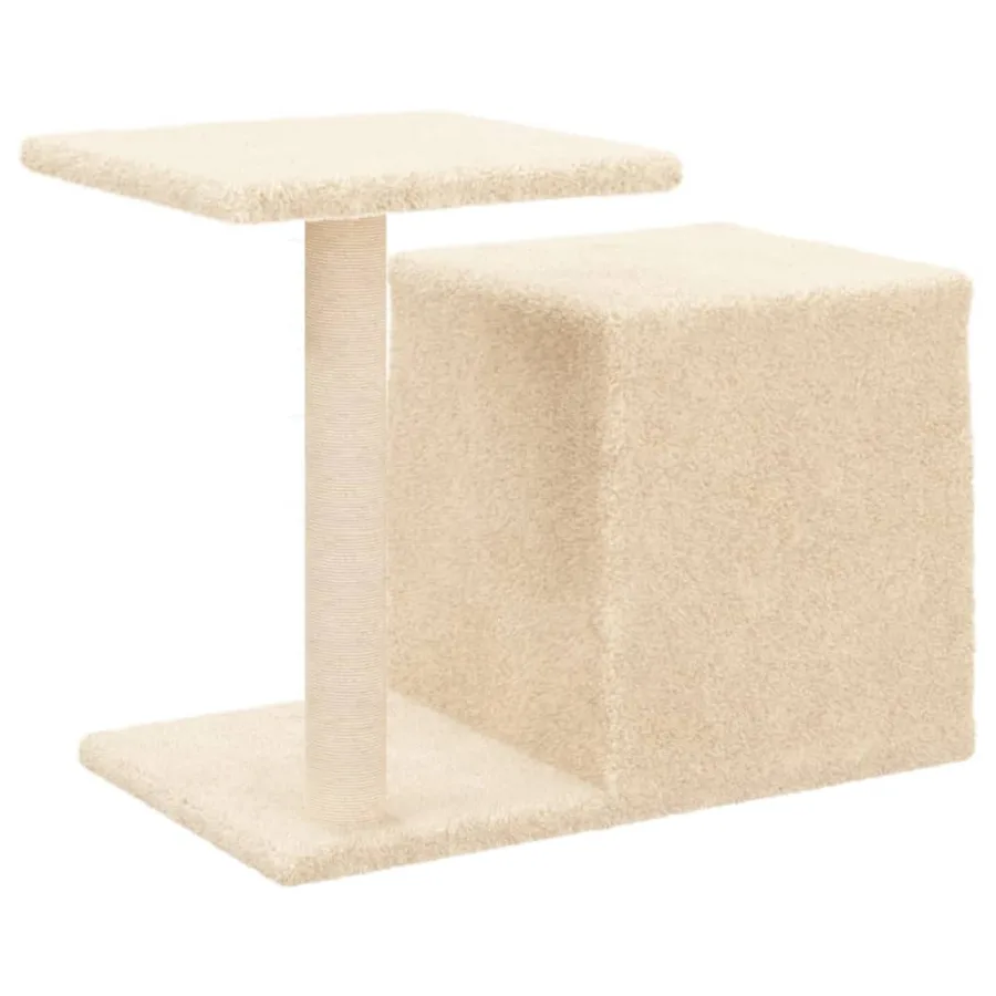 Arbre à chat avec griffoirs en sisal crème 50,5 cm - 6