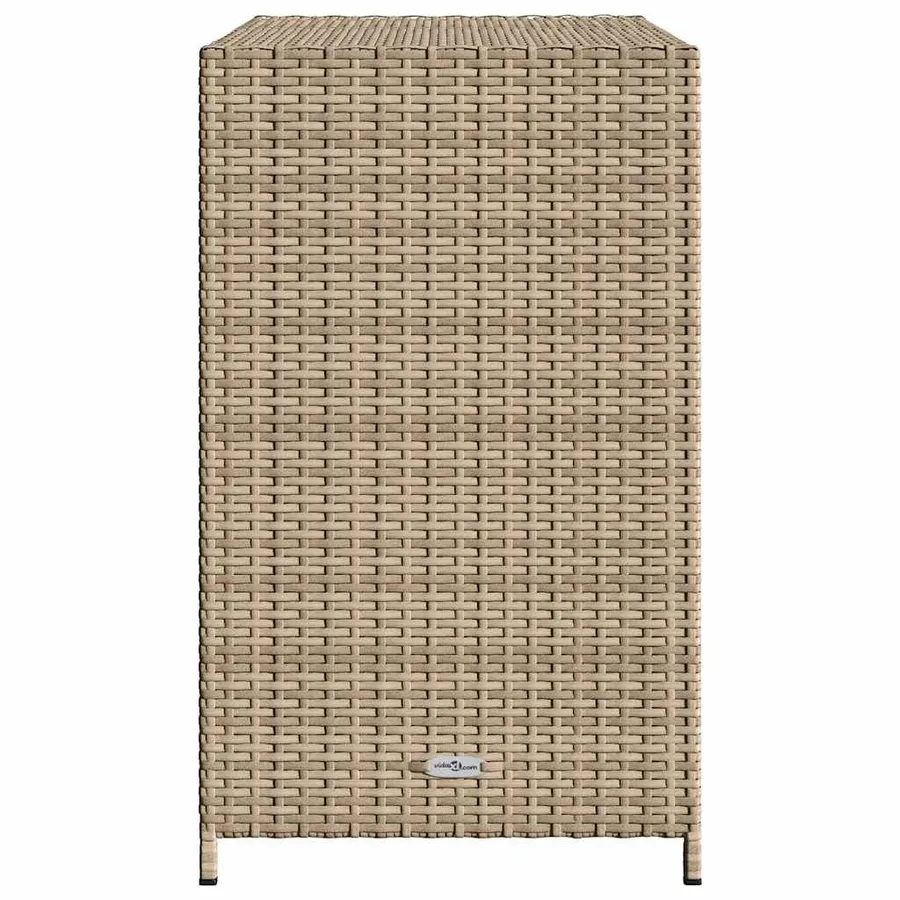 Armoire de rangement de jardin beige 83x45x76 cm résine tressée - 8