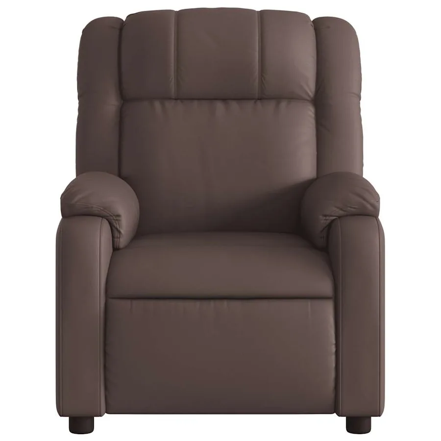 Fauteuil de massage inclinable Marron Similicuir - 7