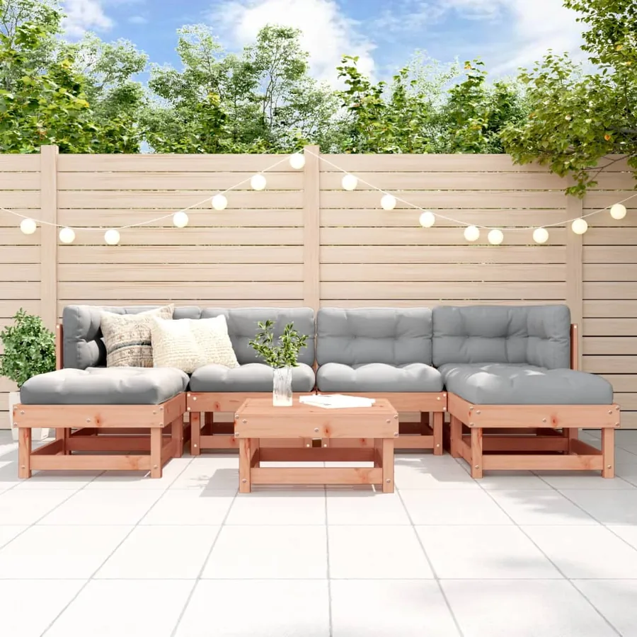 Salon de jardin 7 pcs bois massif douglas
