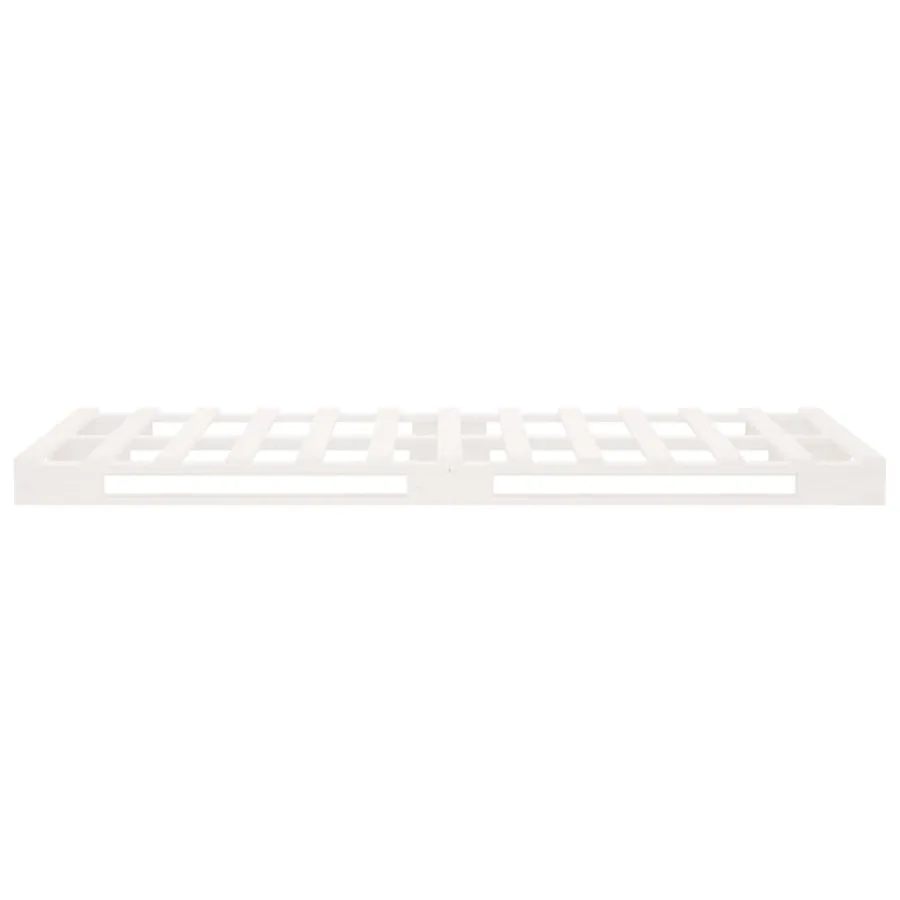 Cadre de lit Blanc 90x190 cm Bois de pin massif Simple - 10