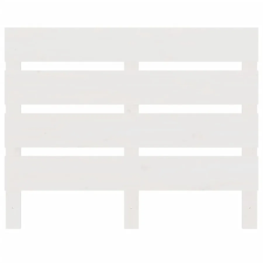 Cadre de lit Blanc 90x190 cm Bois de pin massif Simple - 7