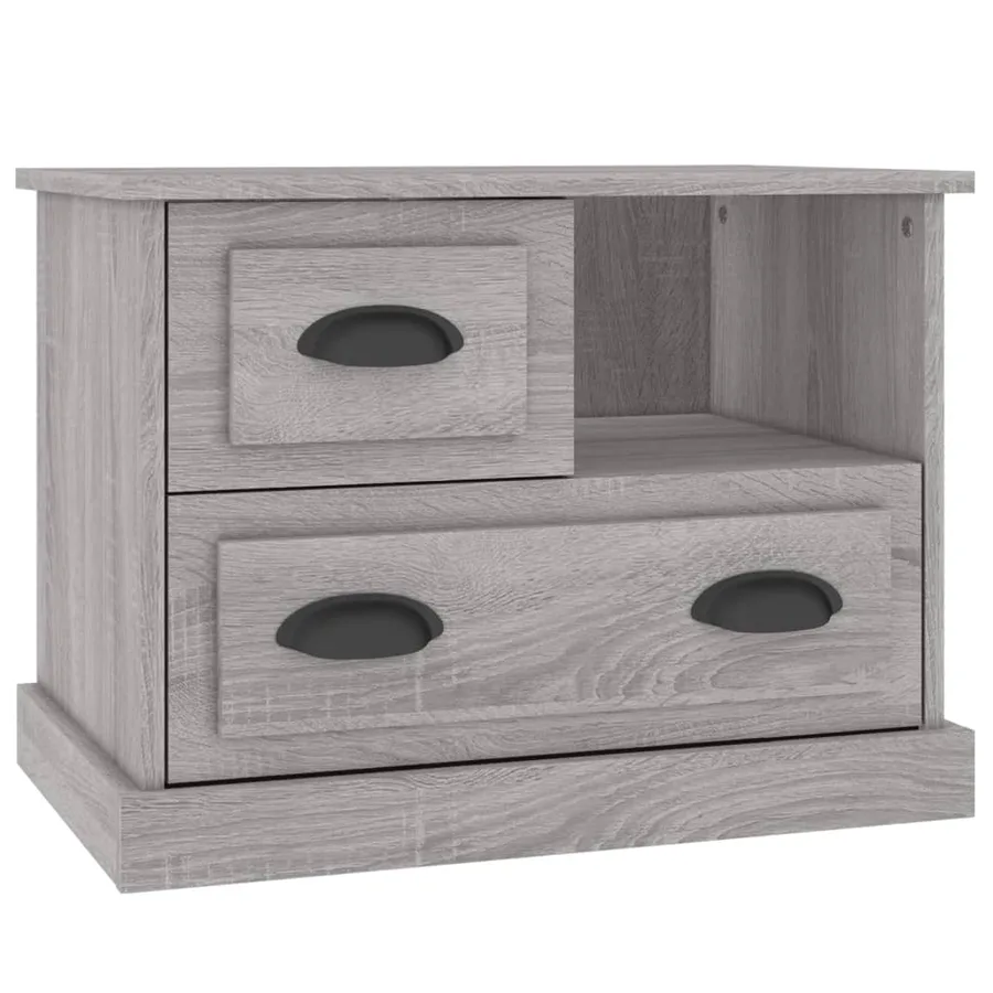 Table de chevet sonoma gris 60x39x45 cm - 2