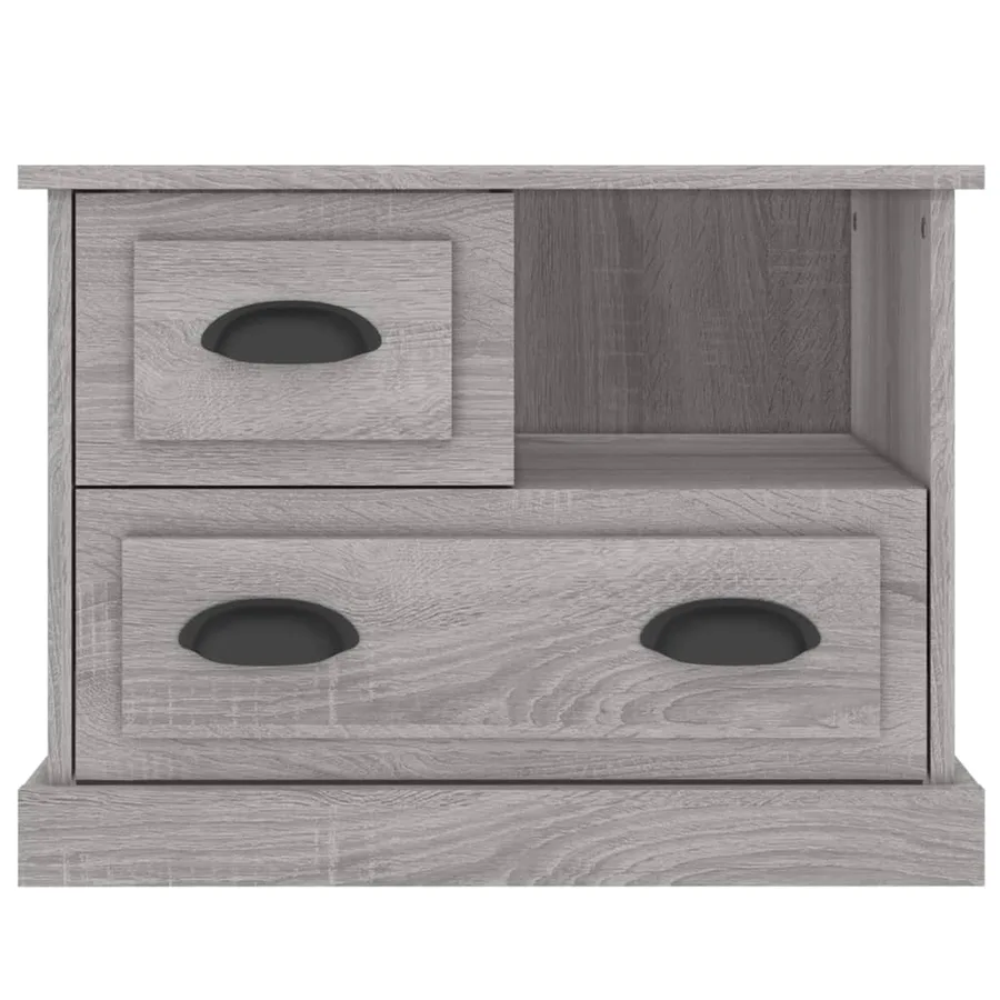 Table de chevet sonoma gris 60x39x45 cm - 7
