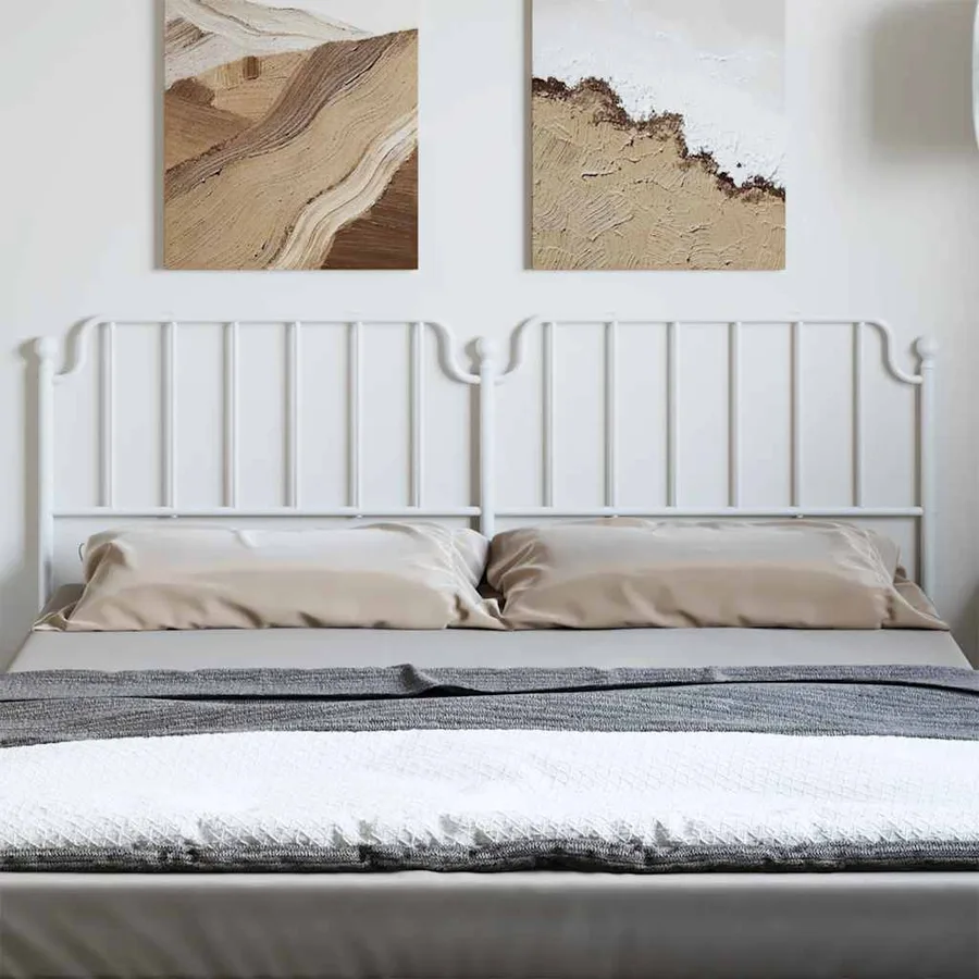 Tête de lit de remplacement métal blanc 193 cm - 3