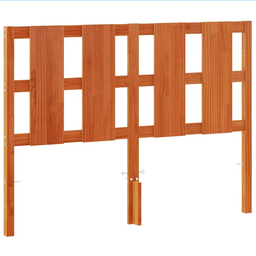 Tête de lit cire marron 135 cm bois massif de pin - 2