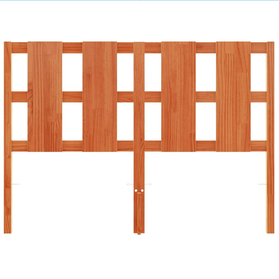 Tête de lit cire marron 135 cm bois massif de pin - 4