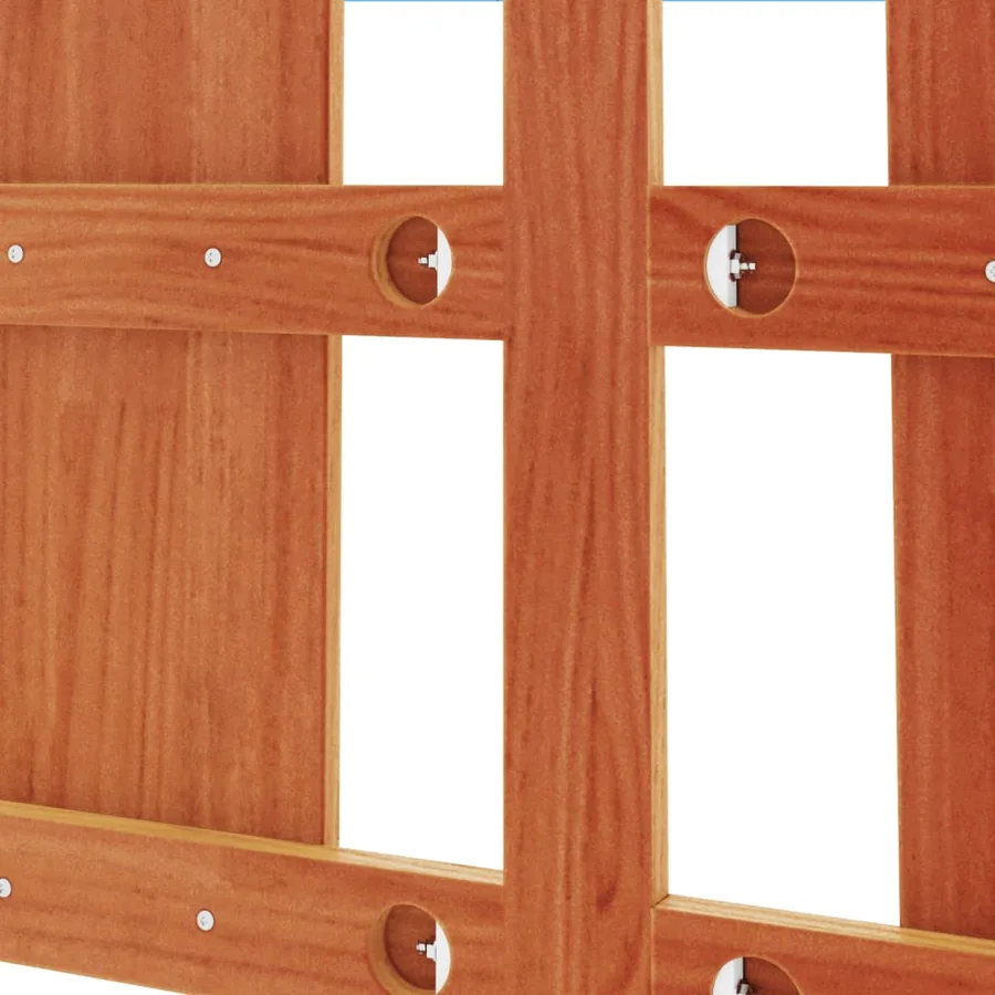 Tête de lit cire marron 135 cm bois massif de pin - 7