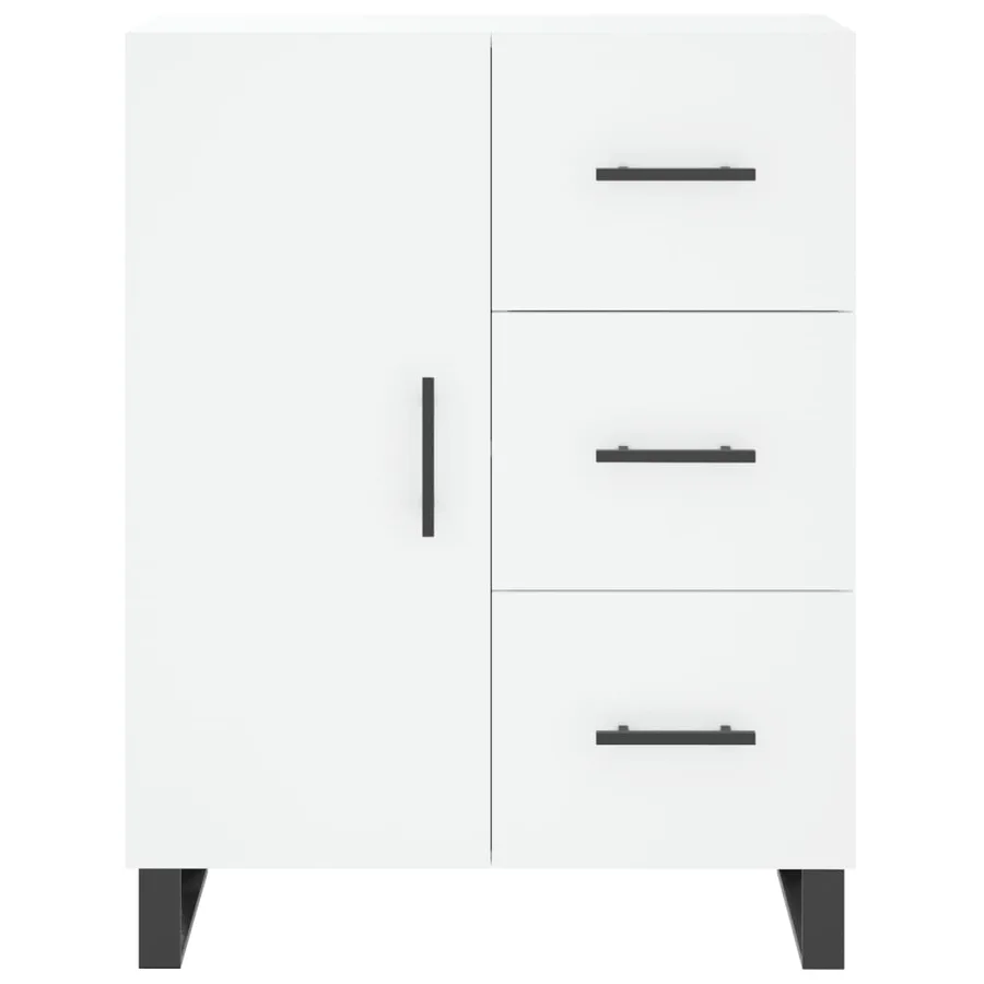 Buffet blanc 69,5x34x90 cm bois d'ingénierie - 5
