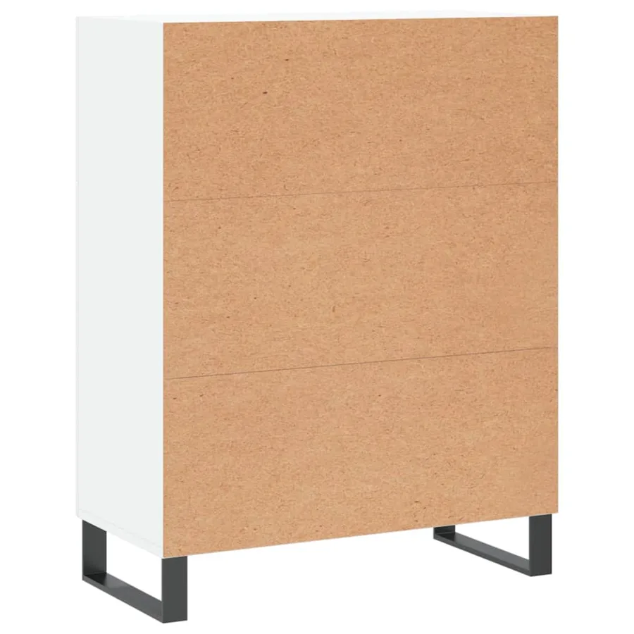 Buffet blanc 69,5x34x90 cm bois d'ingénierie - 8