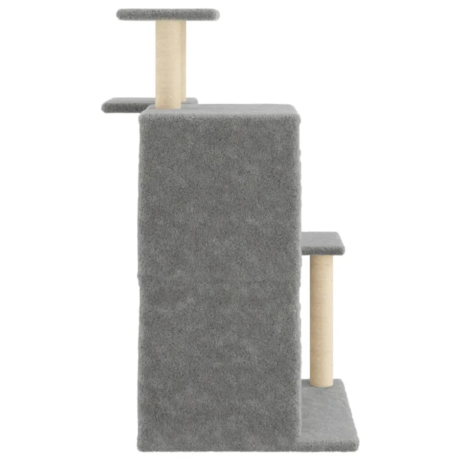 Arbre à chat avec griffoirs en sisal gris clair 97 cm - 5