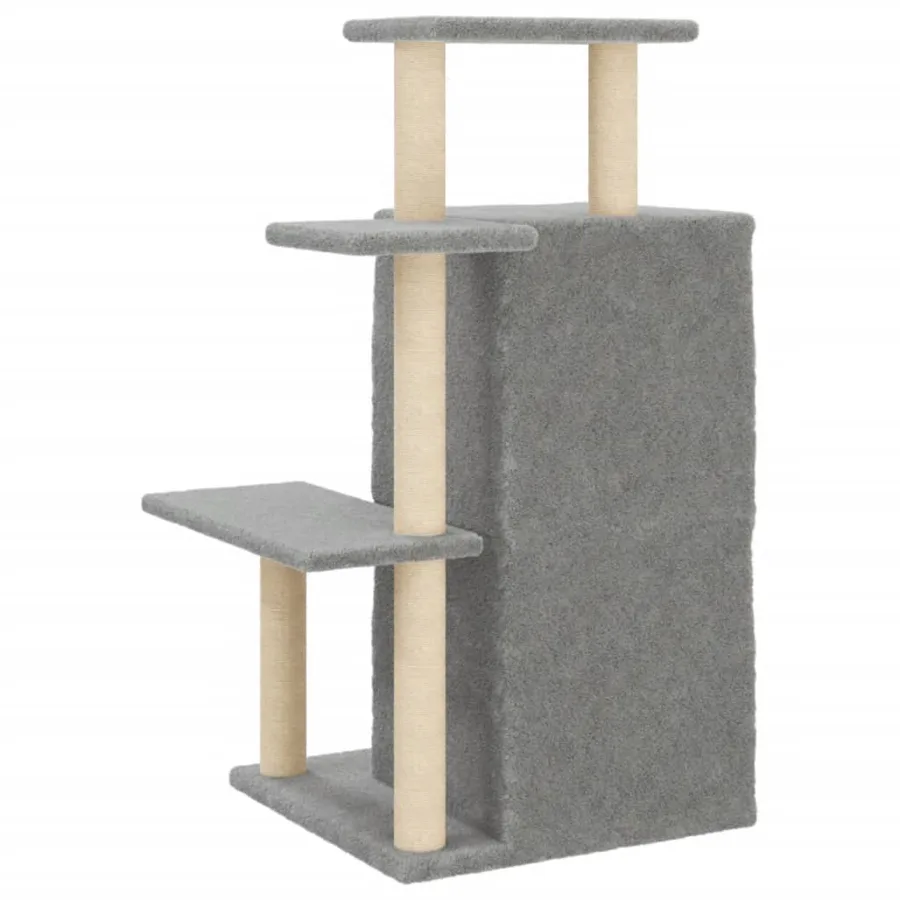 Arbre à chat avec griffoirs en sisal gris clair 97 cm - 6