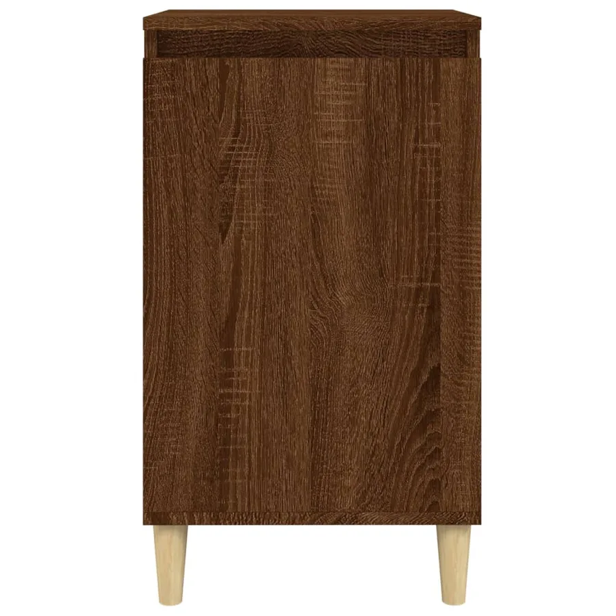 Tables de chevet 2pcs chêne marron 40x35x70cm bois d'ingénierie - 5