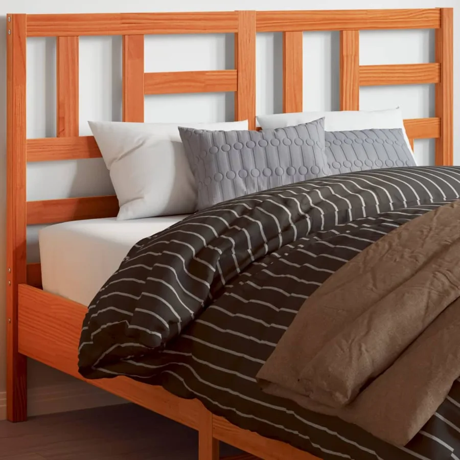 Tête de lit cire marron 150 cm bois massif de pin