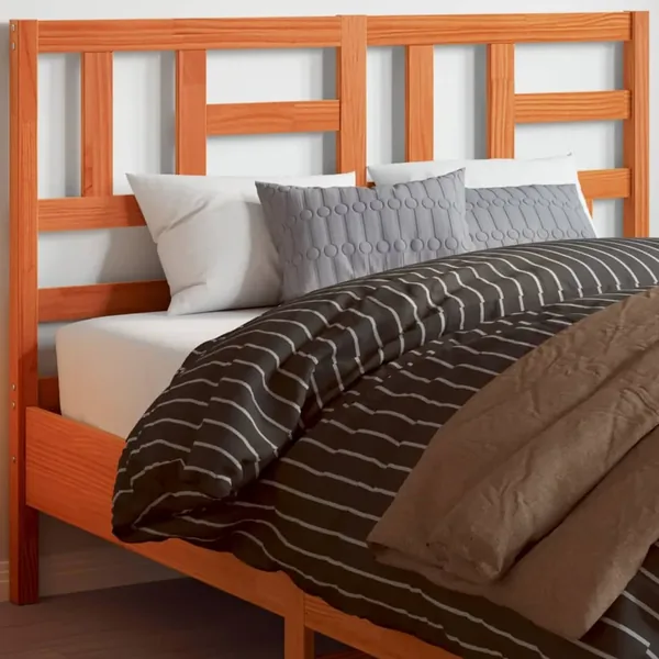 Tête de lit cire marron 150 cm bois massif de pin