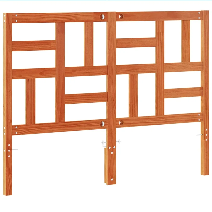 Tête de lit cire marron 150 cm bois massif de pin - 5