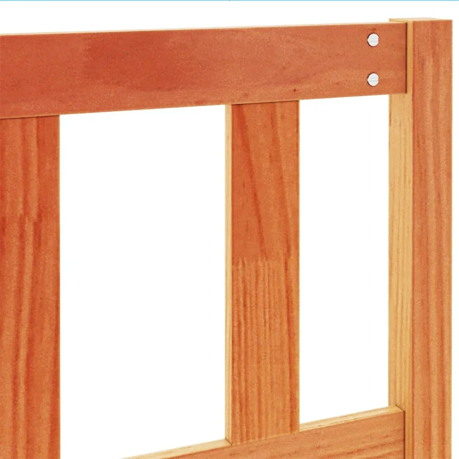 Tête de lit cire marron 150 cm bois massif de pin - 7