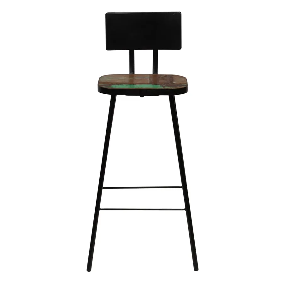 Mobilier de bar 3 pcs Bois de récupération massif Multicolore - 9
