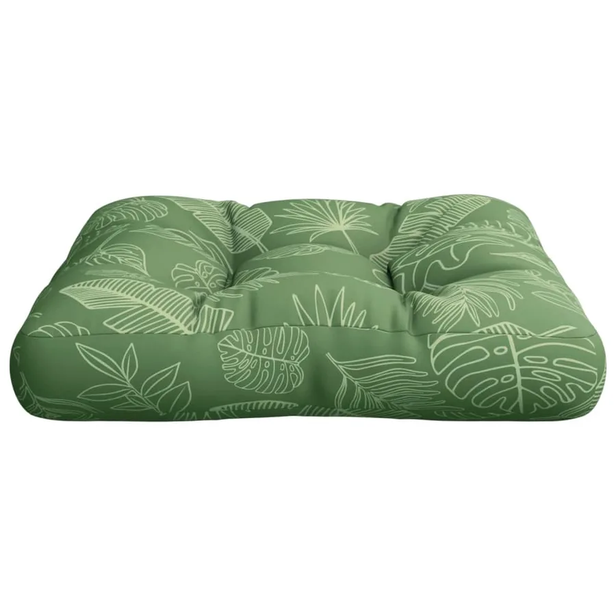 Coussin de palette motif de feuilles 50x50x12 cm tissu - 6
