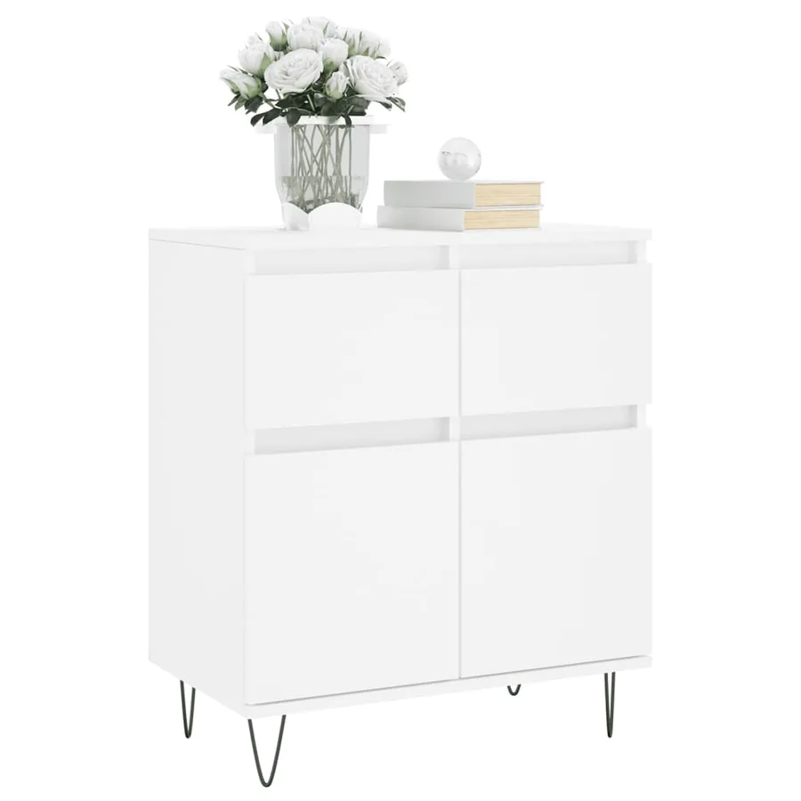 Buffet Blanc 60x35x70 cm Bois d'ingénierie - 3