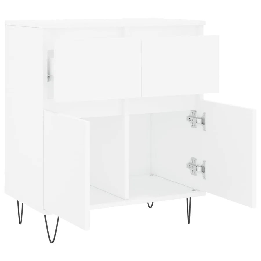 Buffet Blanc 60x35x70 cm Bois d'ingénierie - 6