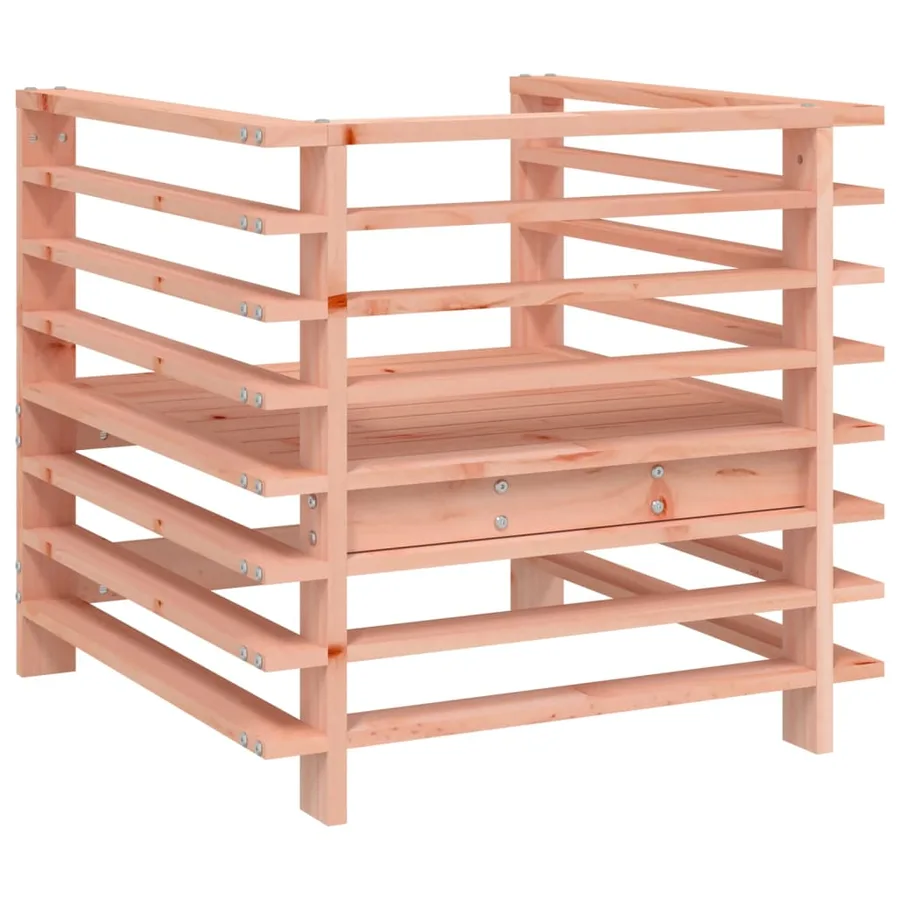 Chaises de jardin lot de 2 cm bois massif douglas - 5
