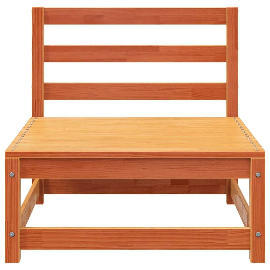 Canapé de jardin sans accoudoirs repose-pieds bois pin massif - 6