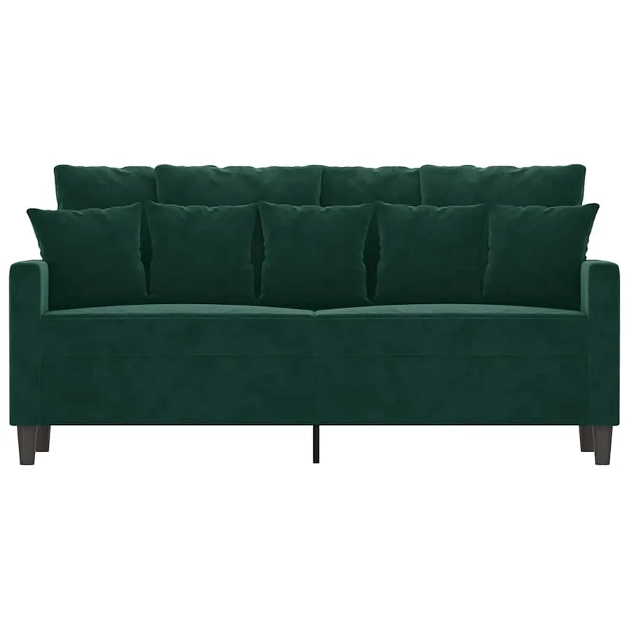 Canapé à 2 places Vert foncé 140 cm Velours - 3