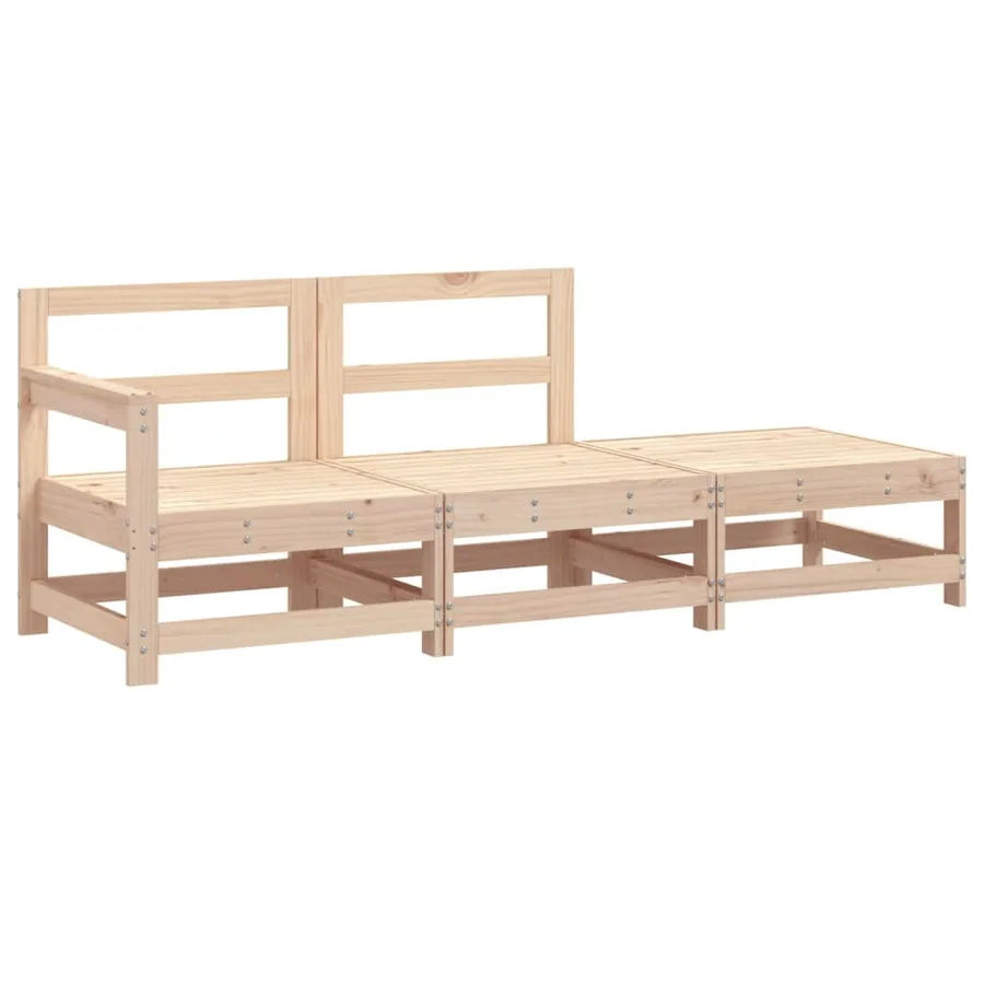 Salon de jardin 3 pcs bois massif de pin - 2