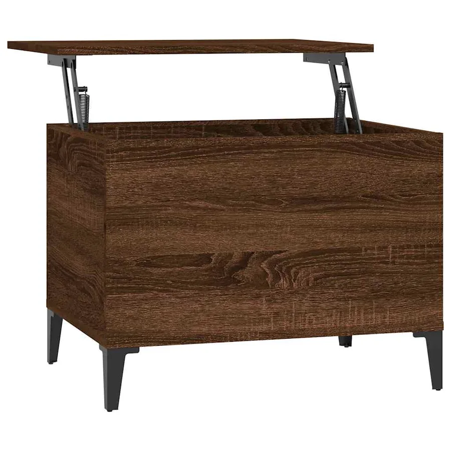 Table basse Chêne marron 60x44,5x45 cm Bois d'ingénierie - 2